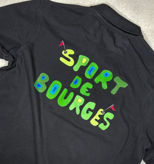 black classic polo recto-verso