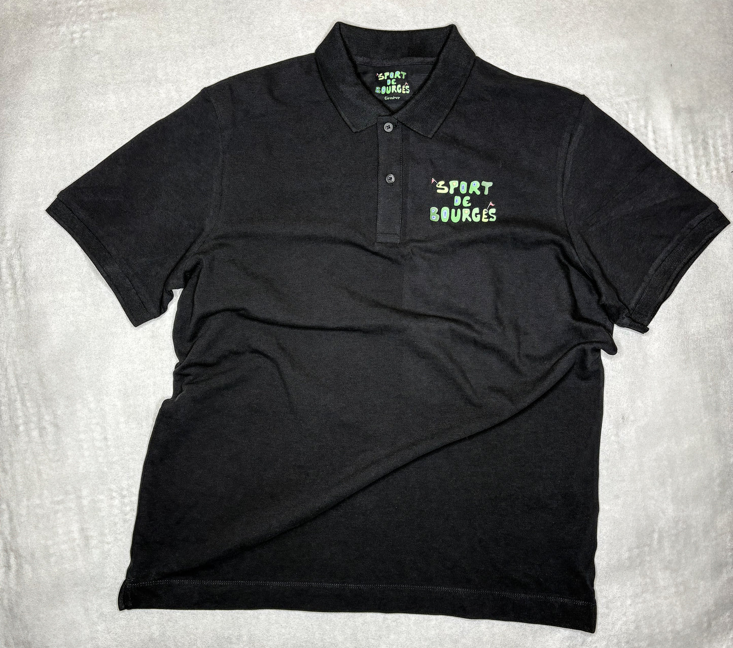 black classic polo recto-verso
