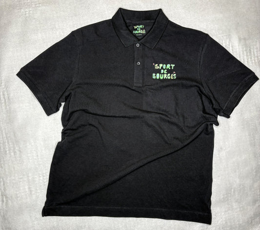 black classic polo recto-verso